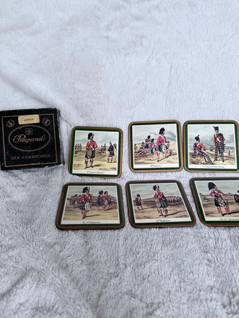 Pimpernel Scottish Uniforms Coasters